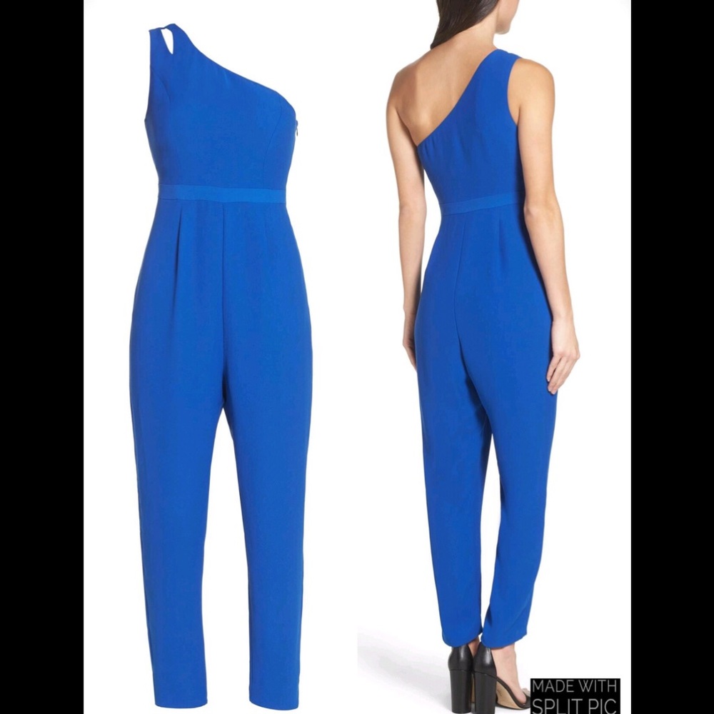 19 Cooper Cutout One Shoulder Jumpsuit in Blue